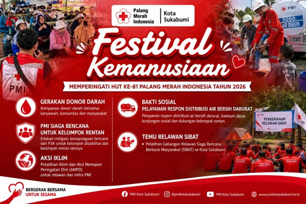 PMI Kota Sukabumi Kick Off Rangkaian HUT ke-81 Tahun 2026, Hadirkan Festival Kemanusiaan